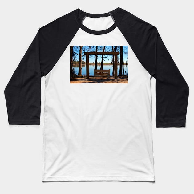 Peace By The River Baseball T-Shirt by Cynthia48